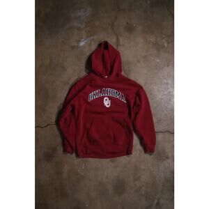 NCAA Oklahoma Pullover Hoodie Size Spellout Hoodie College Vintage - S